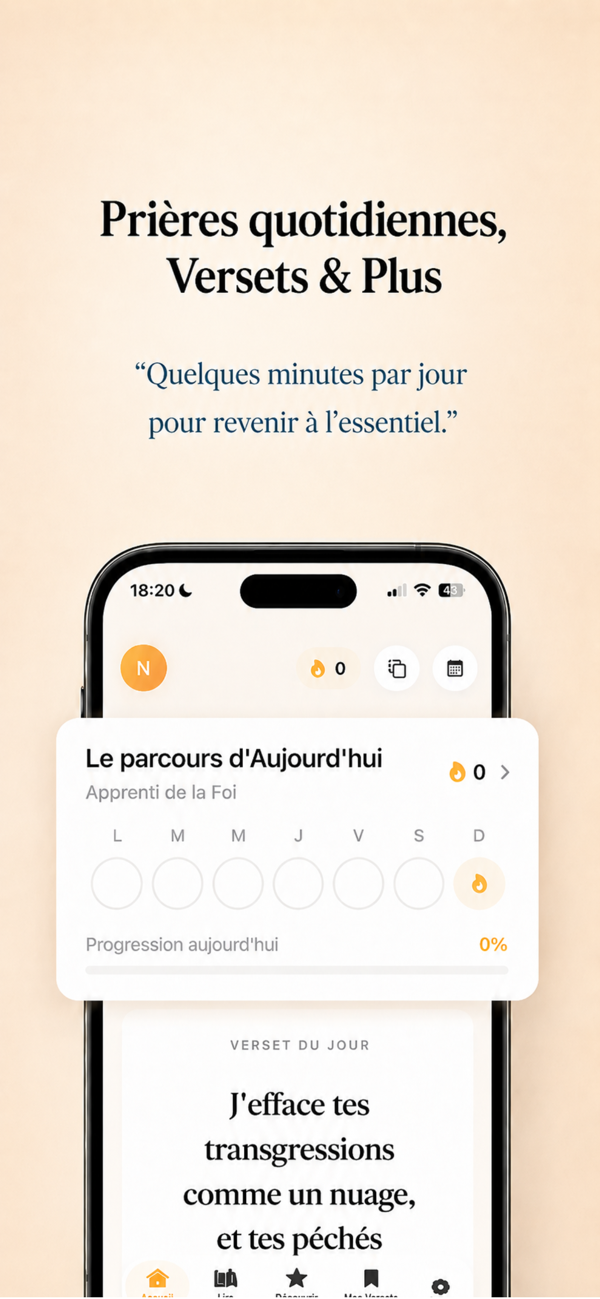 Parcours quotidien et verset du jour