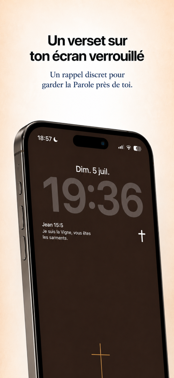 Bibleo — un verset sur ton écran verrouillé